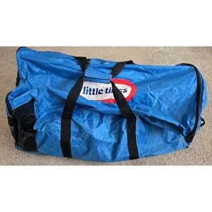 RARE Vintage Little Tikes XL Rolling Storage Bag Huge Toy Haul MixSuede Interior